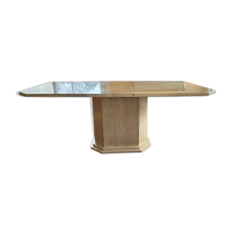 Travertine dining table