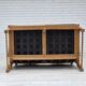 1970s, Scandinavian 2-seater sofa, furniture wool, solid oak wood.