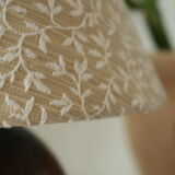 Vintage wooden ball foot bedside lamp