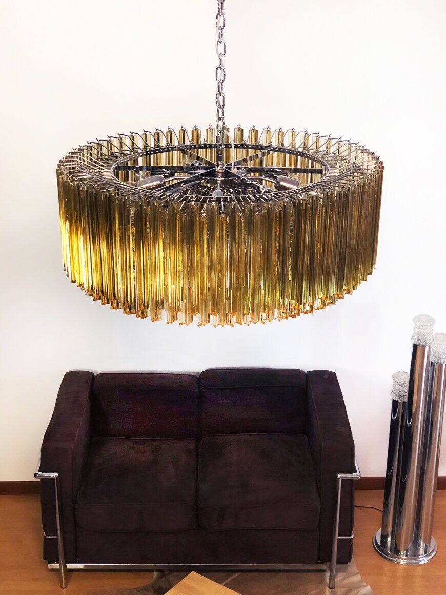Vintage 70s chandelier in Murano glass, Italy