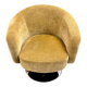 Swivel velvet armchair