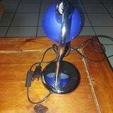 Table lamp chromed metal and glass globe used