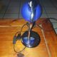 Table lamp chromed metal and glass globe used