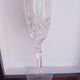 6 crystal champagne flutes from Lorraine Walsheid in their case.