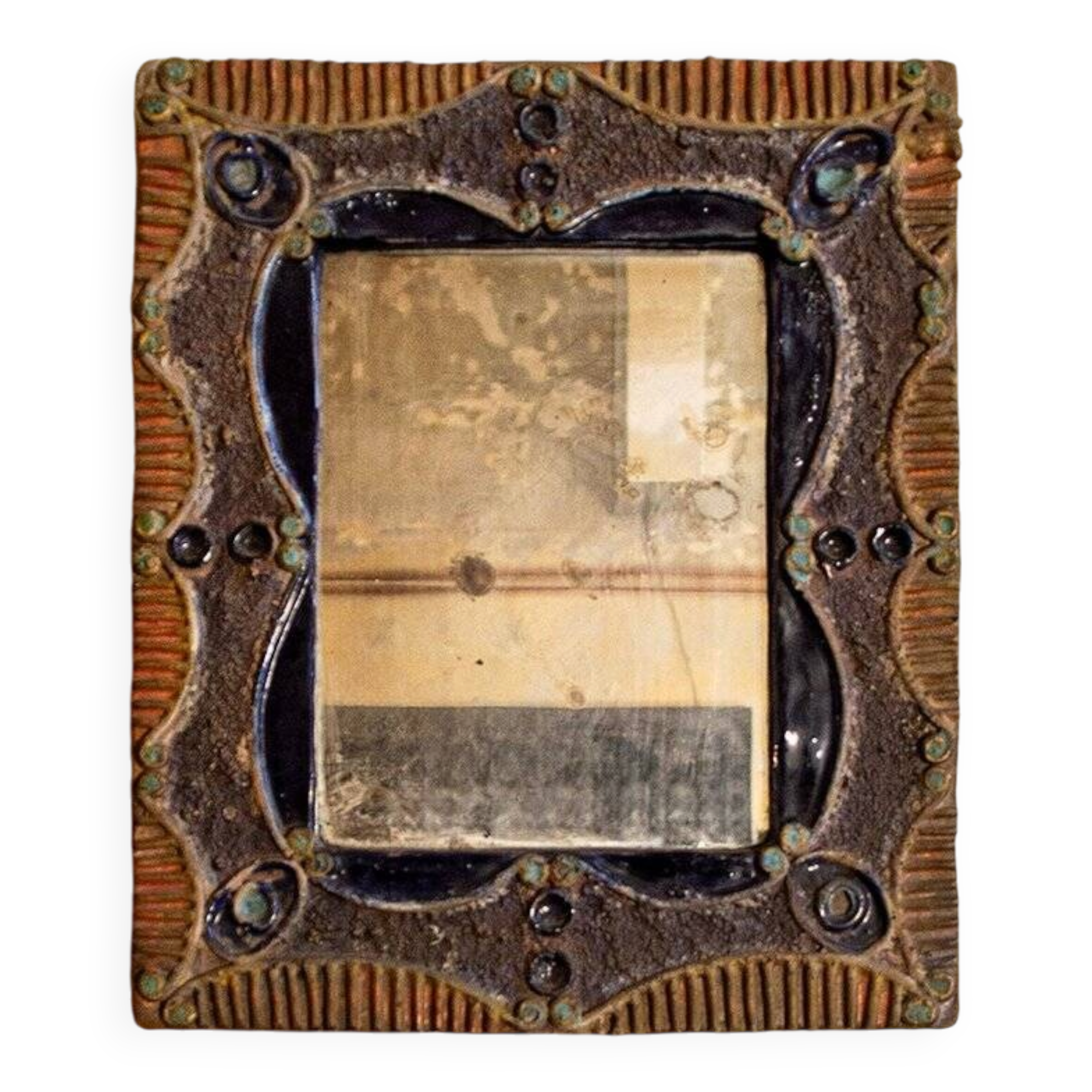 Mirror with ceramic frame, 1950s