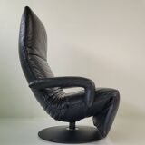 Fauteuil Jori Yoga Relax cuir noir