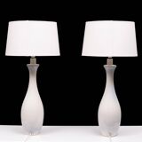 Pair Large Ceramic Table lamps Schoonhoven Plateel 1970s