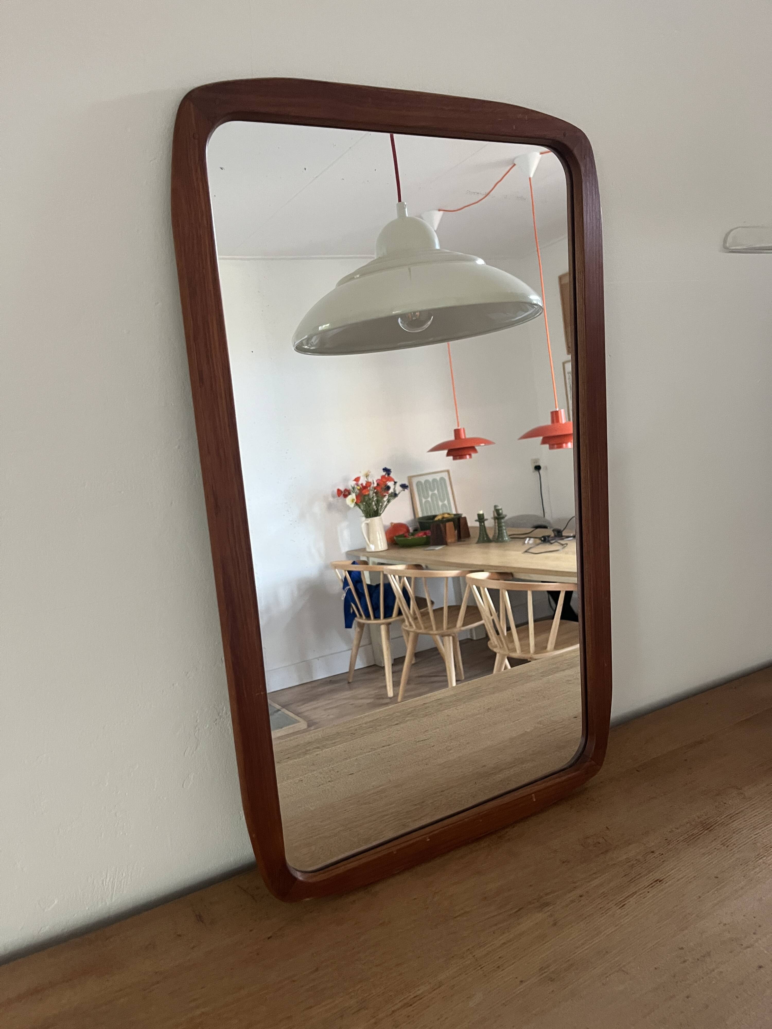 Miroir vintage danois en teck