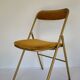 Chaise pliante Souvignet velours et métal