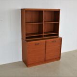 Bibliothèque en teck vintage avec rangement