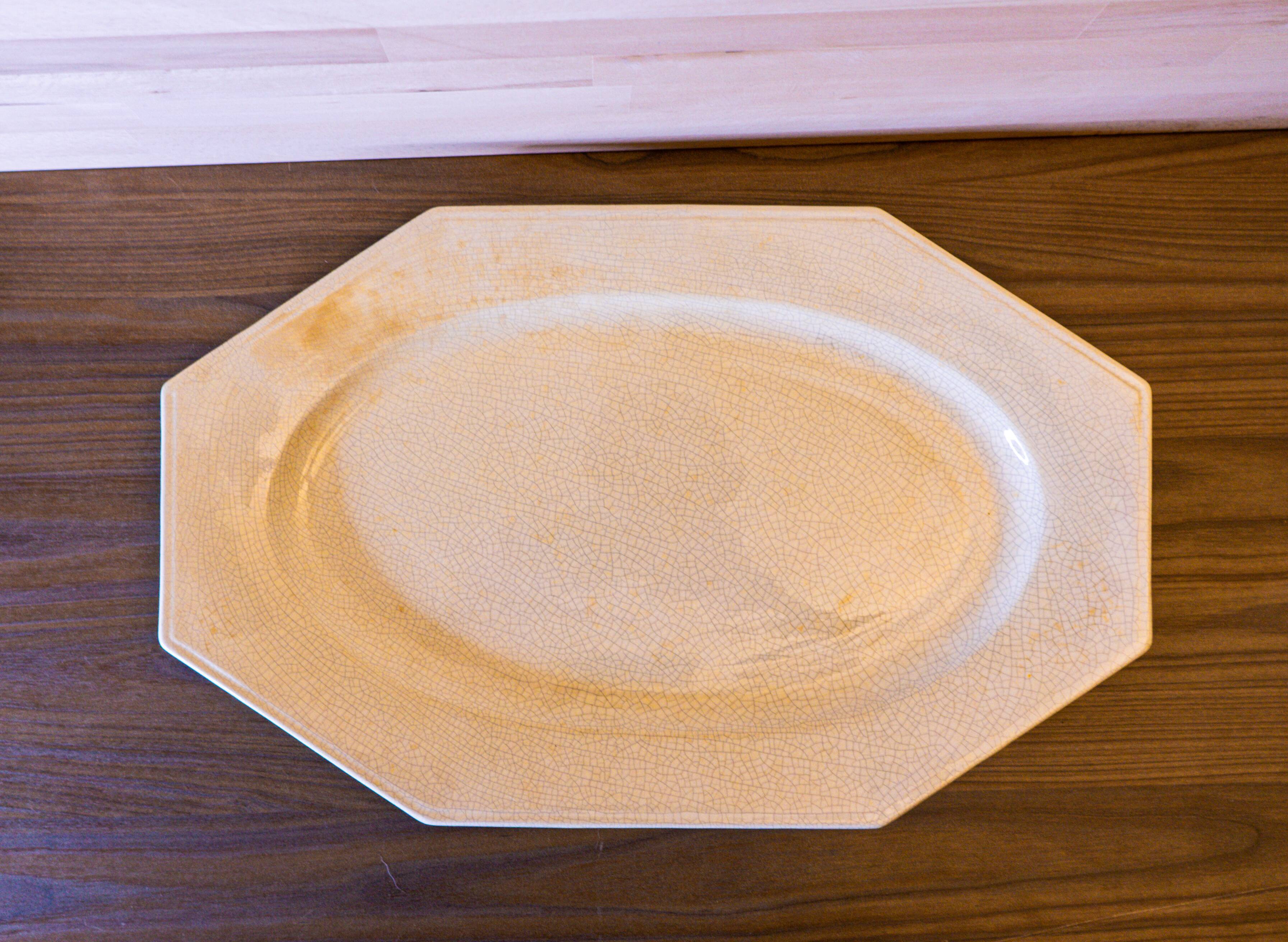 Large white dish in Charolles earthenware