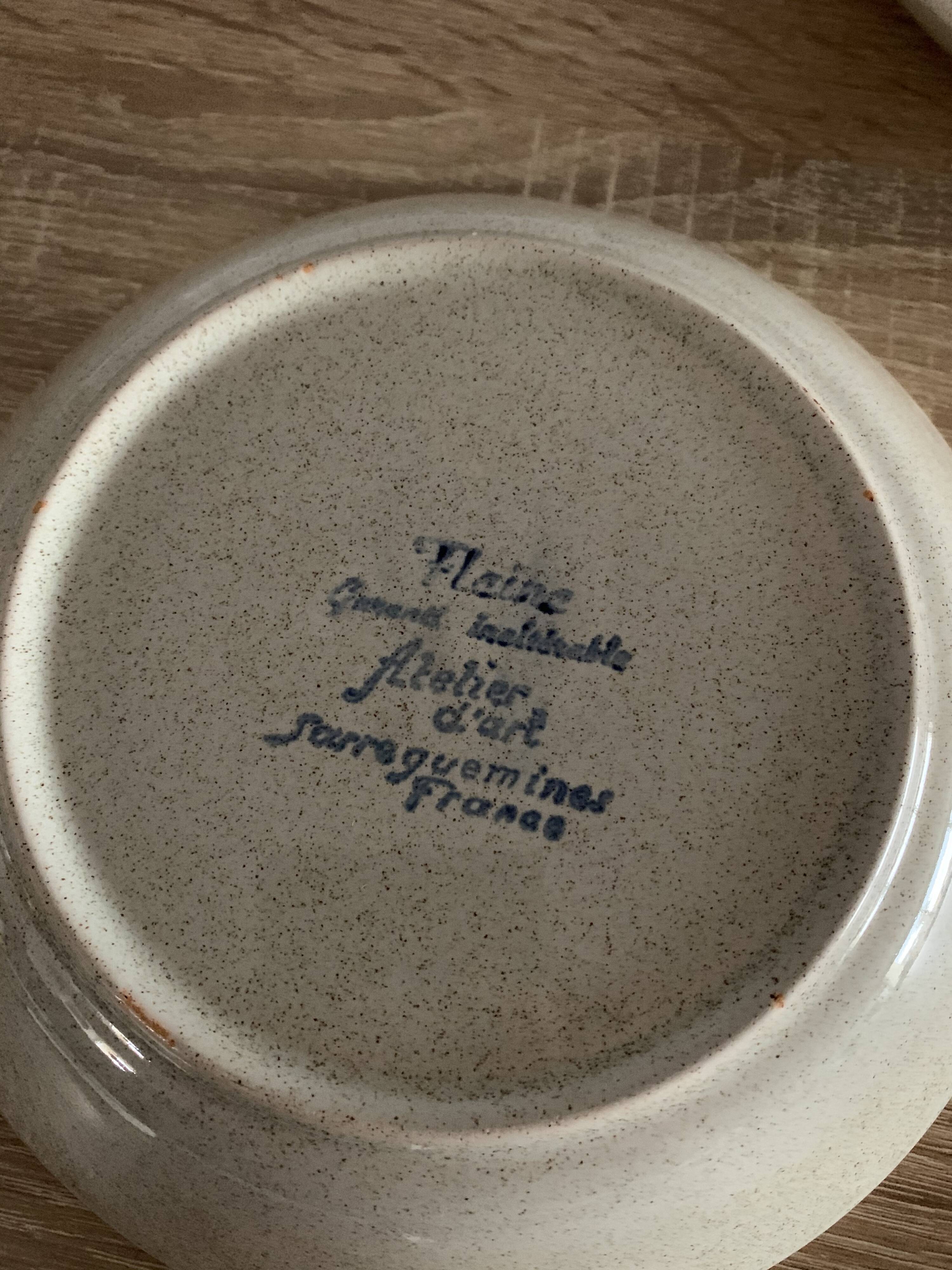Lot 2 assiettes Digoin Sarreguemines