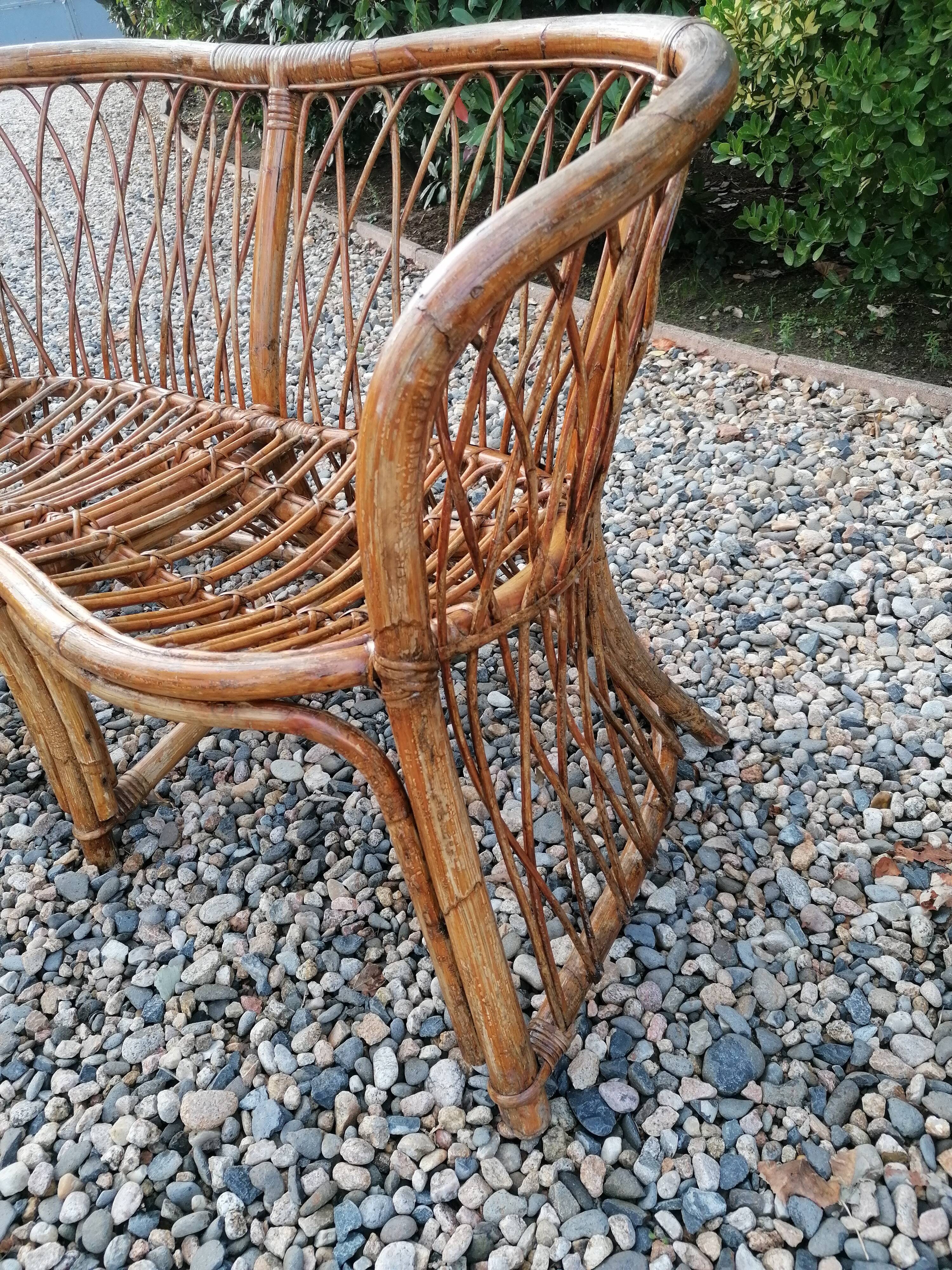 Pair of bamboo sofas