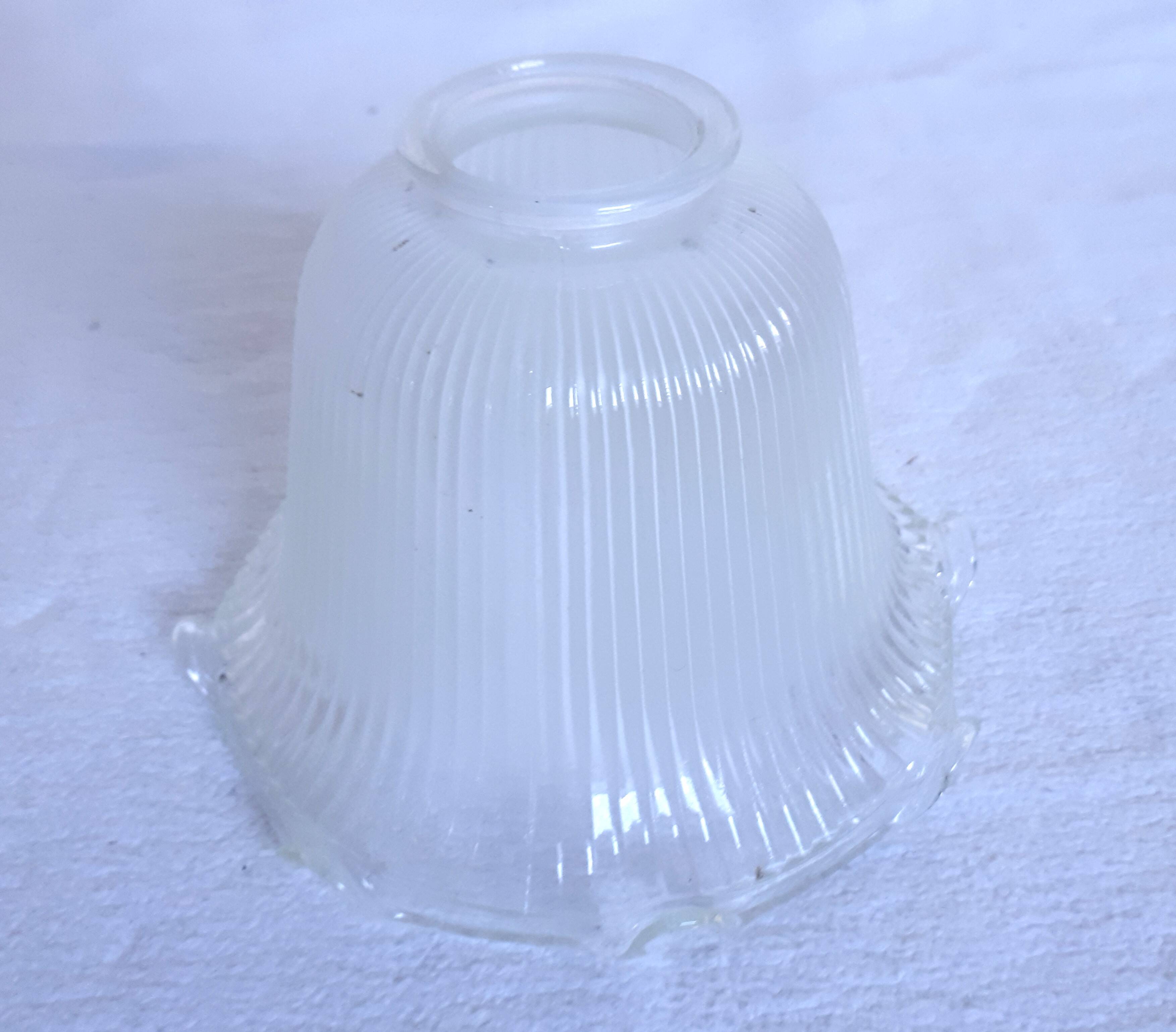 Holophane pendant light/glass lampshade - retro atmosphere guaranteed - 1940 - vintage