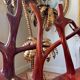 Rosewood bench, Italian work from the 1970s.