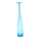 Vintage handblown blue bubble glass bottle vase