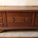 Antique wooden chest / storage trunk with lid