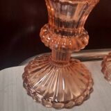 Pair of glass candlesticks
