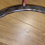 Chrome and oval glass table from the 70s