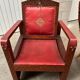 Pair of Moroccan leather armchairs from the 50s