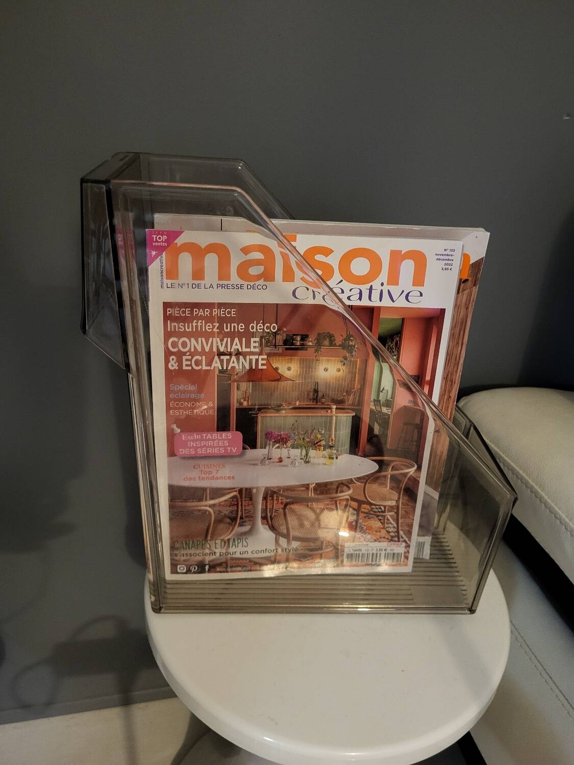 Vintage Leitz plexiglass magazine rack