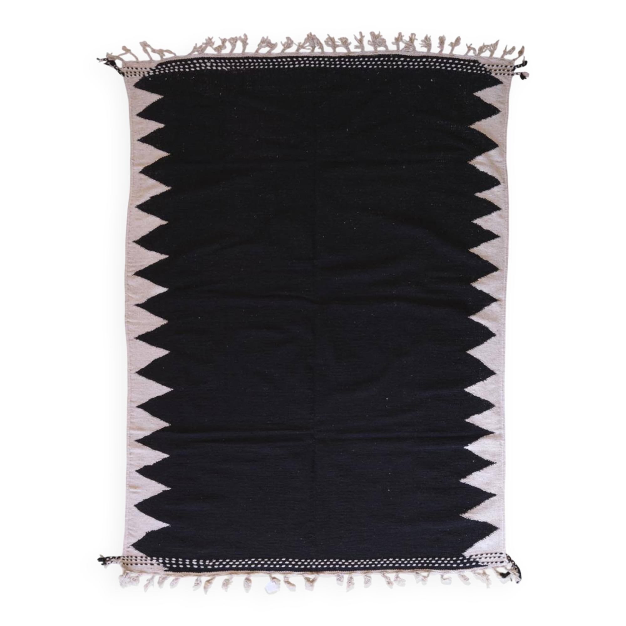Black Kilim Rug - 305 x 215 cm