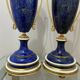Giulia Mangani Table Lamps — Cobalt Porcelain & Brass, Pair 1990s