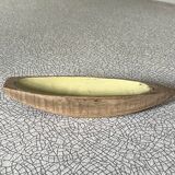 Wooden pond toy, small flat boat, old toy