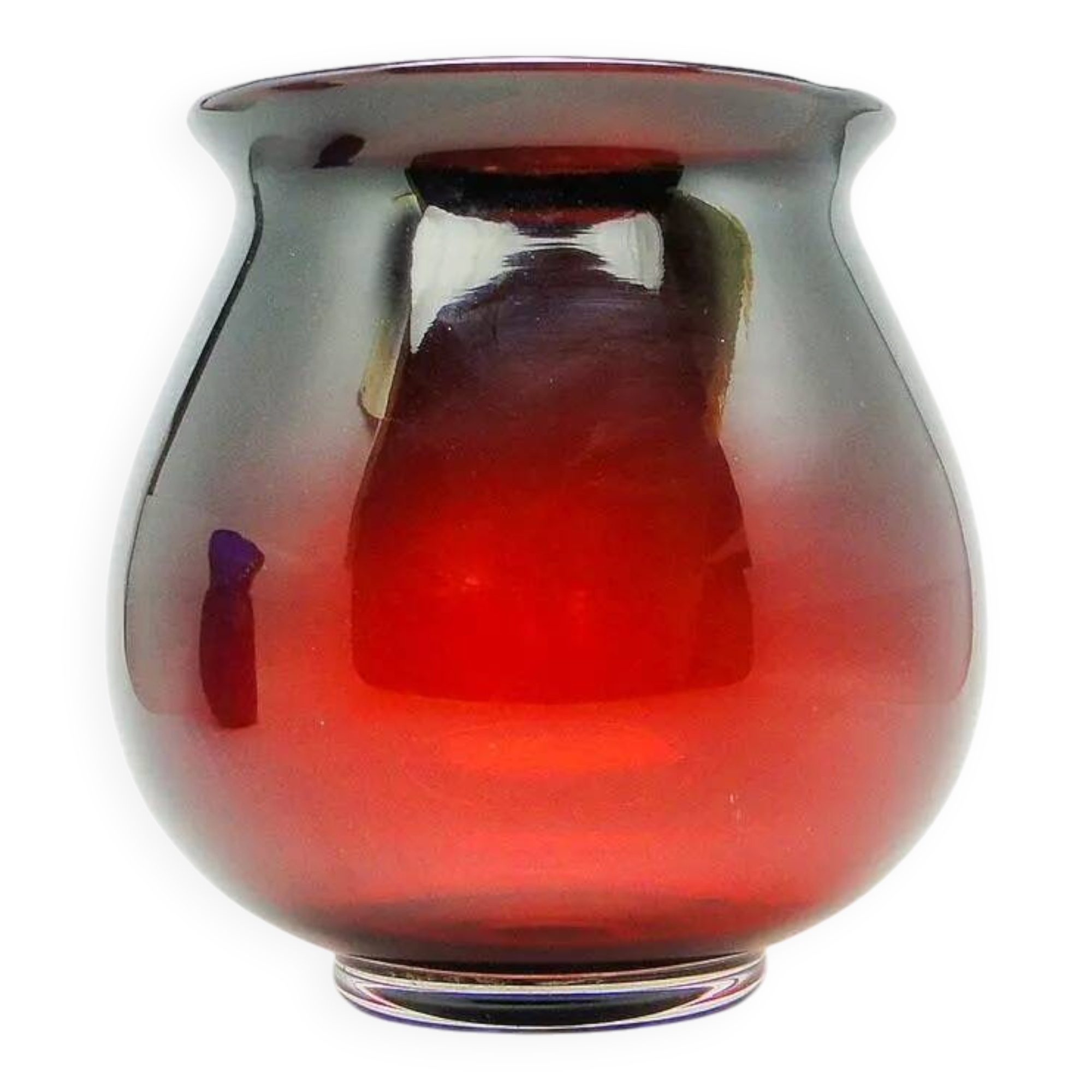 Modernist vase, glass, Poland, 1970s