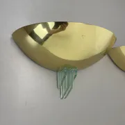 Set of two minimalist wall lights in the style of sciolari from baulmann, germany, 1980s