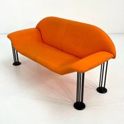 Postmodern two-seater sofa by Burkhard Vogtherr for Hain & Tohme, 1980.