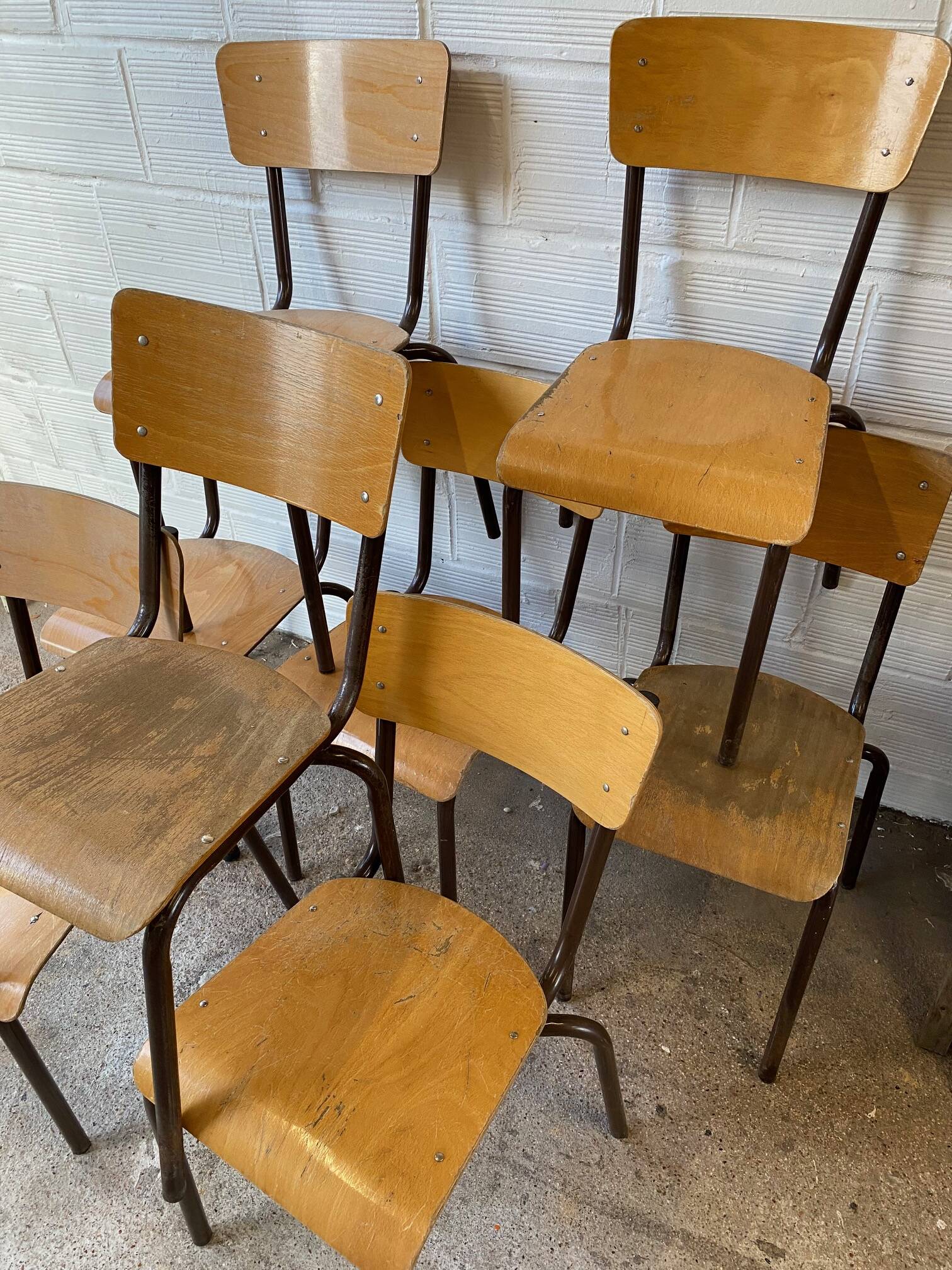 Lot 8 school chairs
