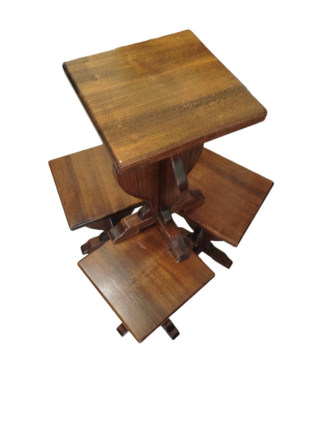 Neo-Gothic oak stools, France