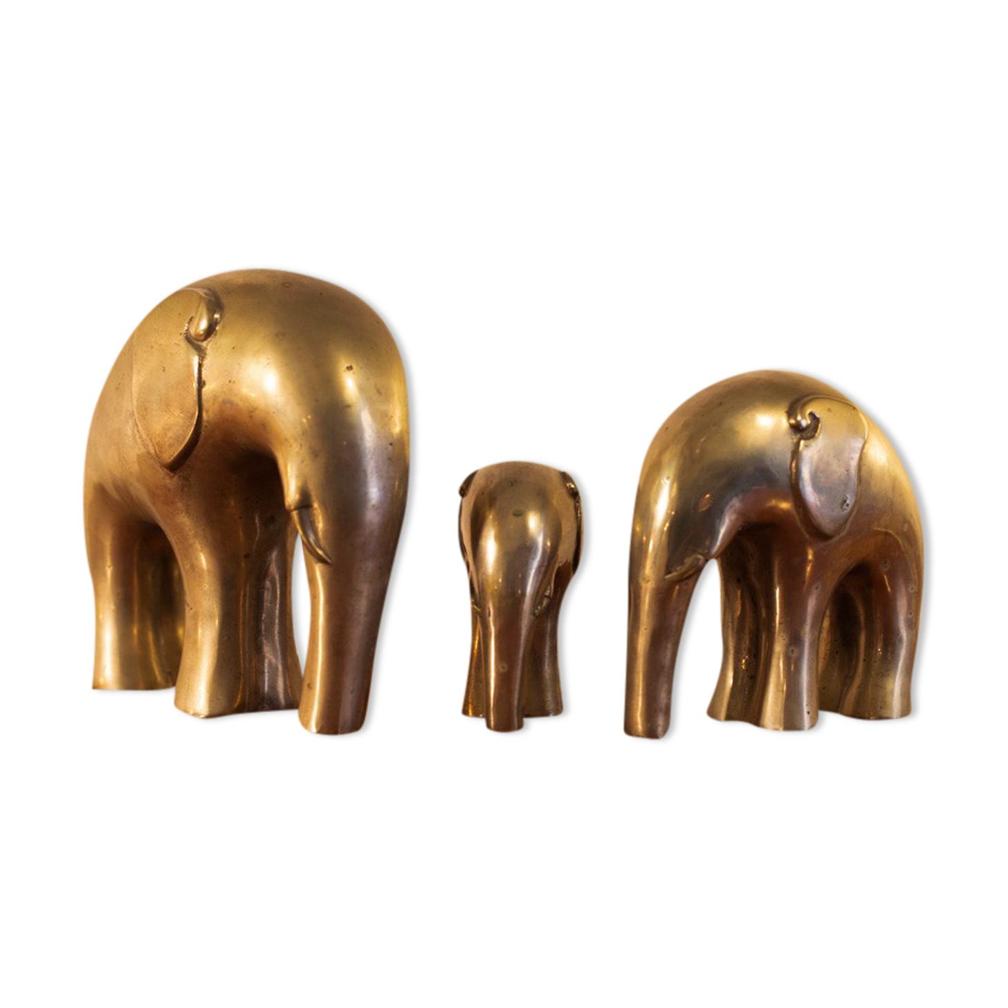 Brass elephant statues