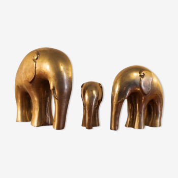 Brass elephant statues