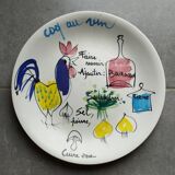 Assiette ancienne de Lili Voltz 1950 - 1960