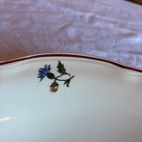 Large antique fine earthenware plate – Sarreguemines – Aigreste decoration