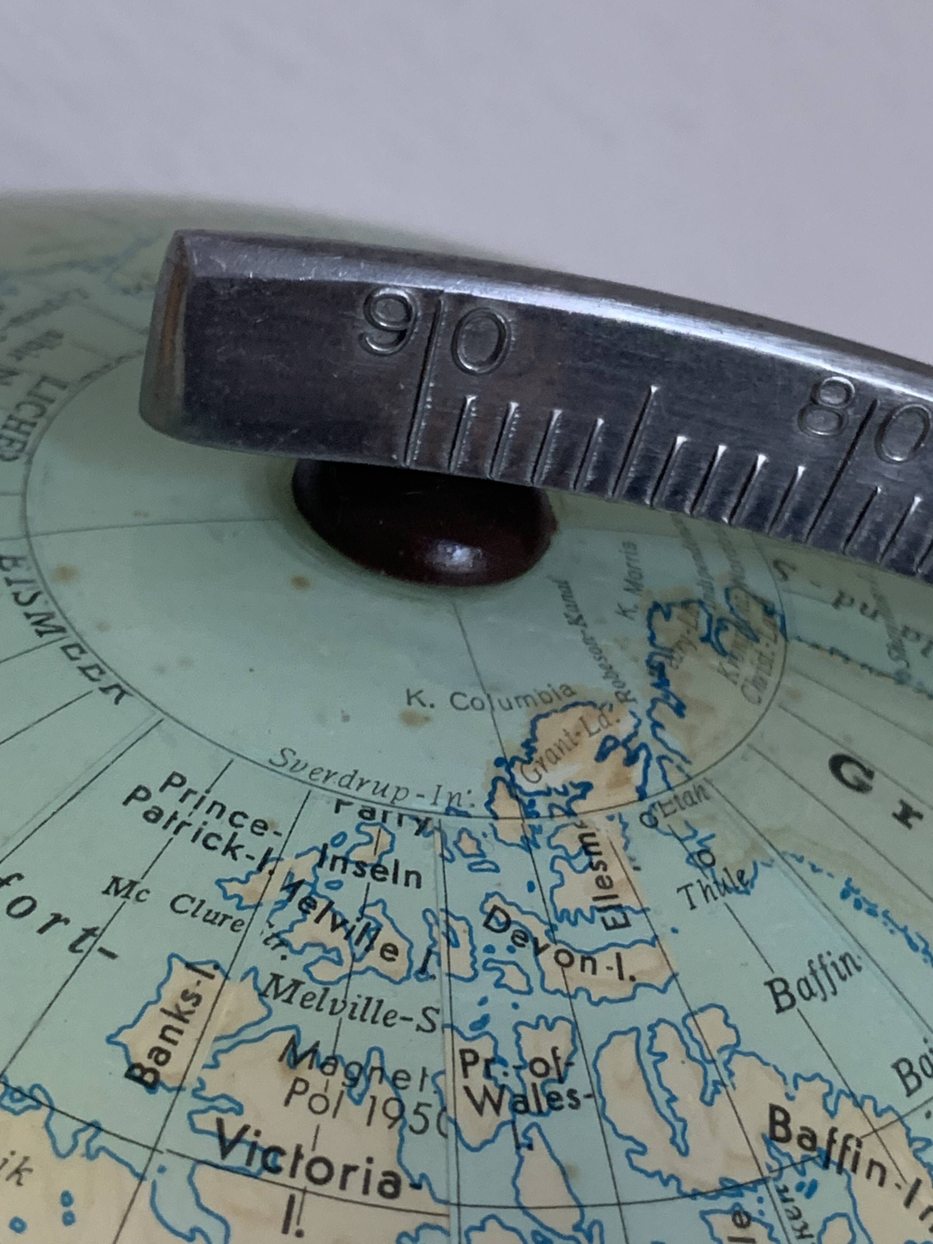 Globe vintage 1960 terrestre lampe Süd-west verlag Munchen  - 34 cm