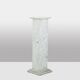 Pair of Art Deco style columns, in white marble, 20th century