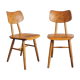 Paire de chaises de salle à manger mid century des années 1960 par ton