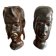 Pair of African ebony busts from Madagascar, 1930s