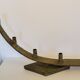 Imposing brutalist art brut iron metal chandelier