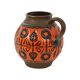 Vase convexe orange rare en poterie d'Allemagne de l'Ouest Wekara 1850-18