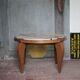 Art Deco wooden coffee table, marble top living room table, side table.