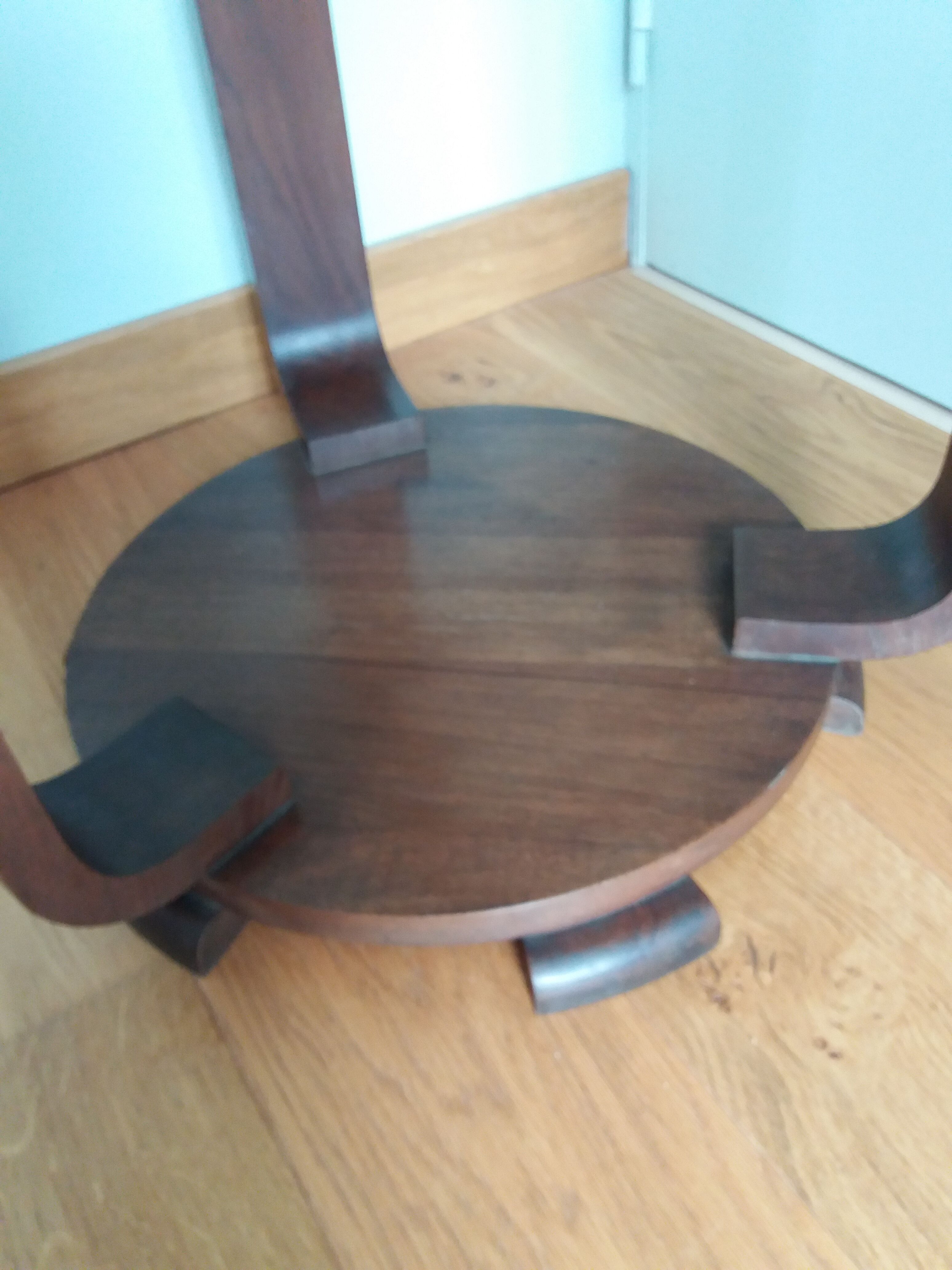 Art Deco tripod console pedestal table