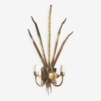 Reed wall lamp (in the style of Jansen)