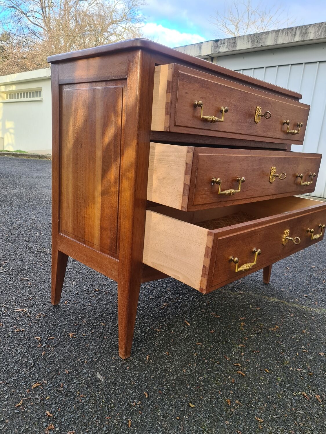 Carpenter's chest of drawers 1950 Louis XVI style