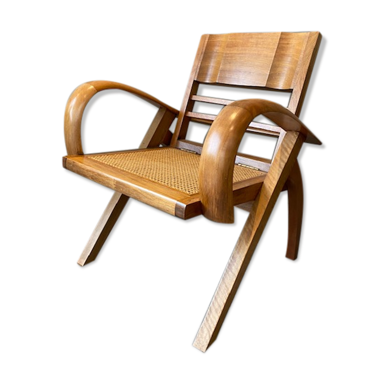 Fauteuil design bois courbé