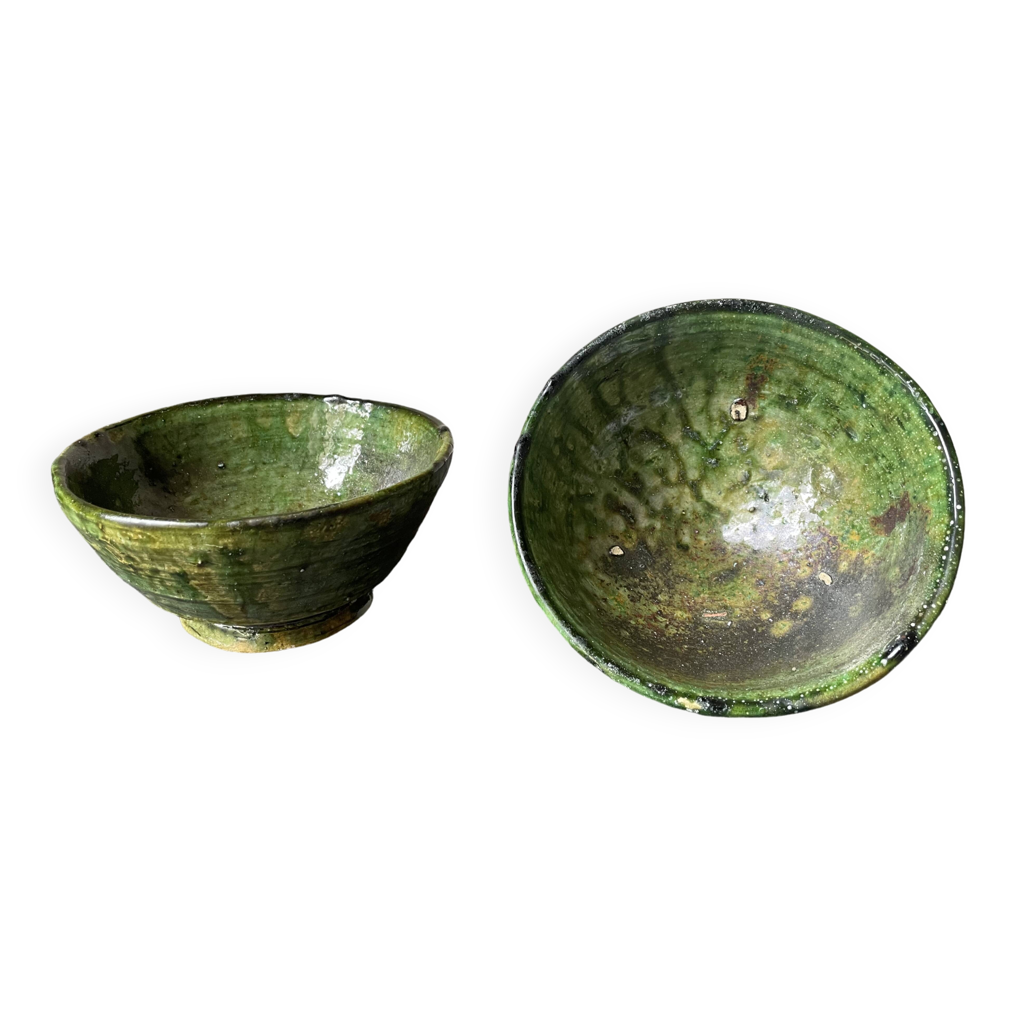 Emerald green Tamegroute bowls D14.5