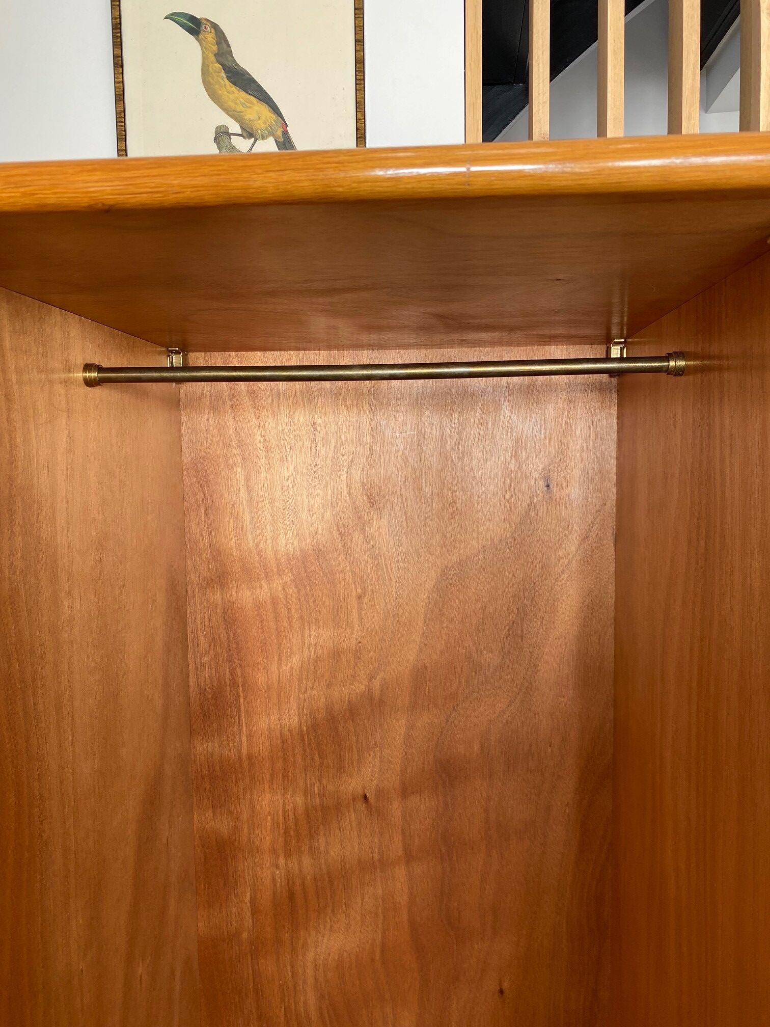 Chene and rattan cabinet